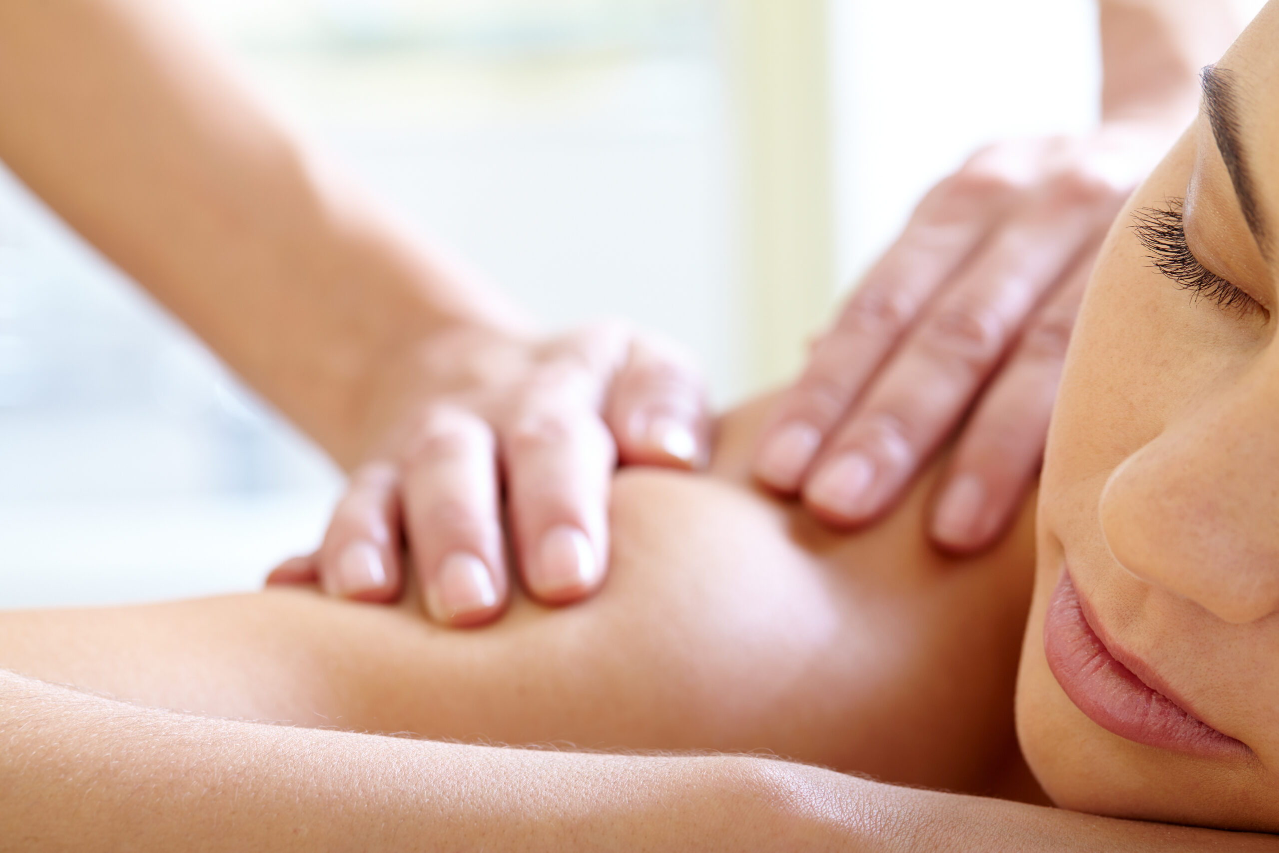 Woman enjoying relaxing massage
